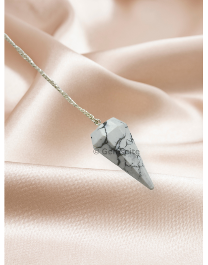 Howlite Gemstone Pendulum