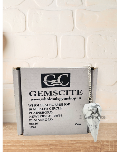Howlite Gemstone Pendulum