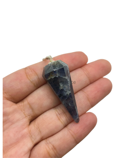 Iolite Gemstone Pendulum