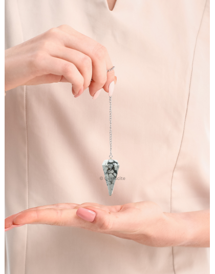 Howlite Gemstone Pendulum