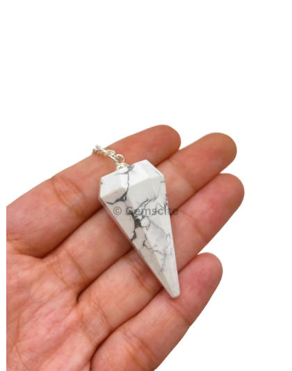 Howlite Gemstone Pendulum