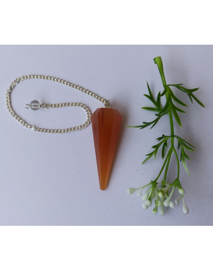Red Carnelian Gemstone Pendulum