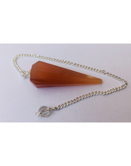 Red Carnelian Gemstone Pendulum