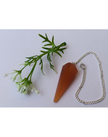 Red Carnelian Gemstone Pendulum