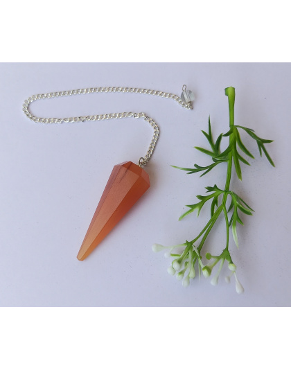 Red Carnelian Gemstone Pendulum
