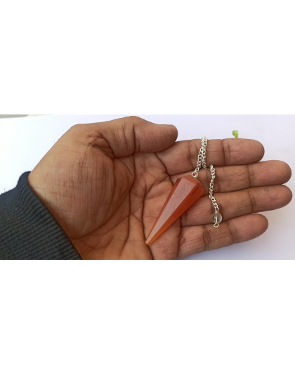 Red Carnelian Gemstone Pendulum