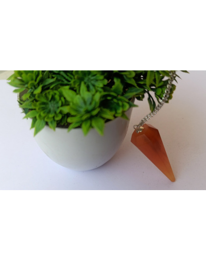 Red Carnelian Gemstone Pendulum