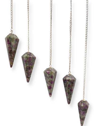 Ruby Feldspar Gemstone Pendulum