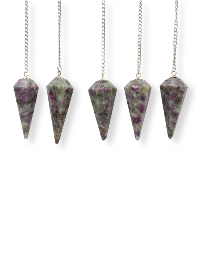 Ruby Feldspar Gemstone Pendulum