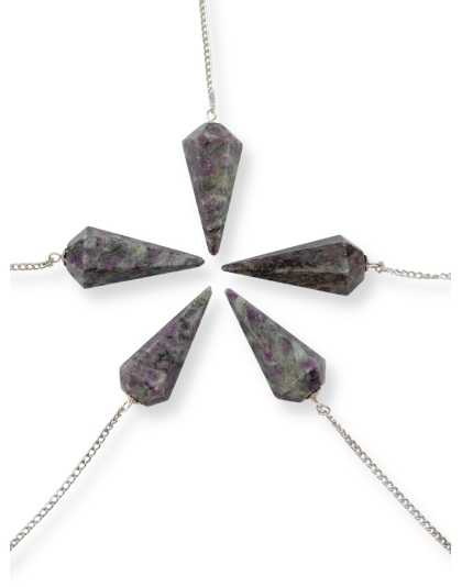 Ruby Feldspar Gemstone Pendulum