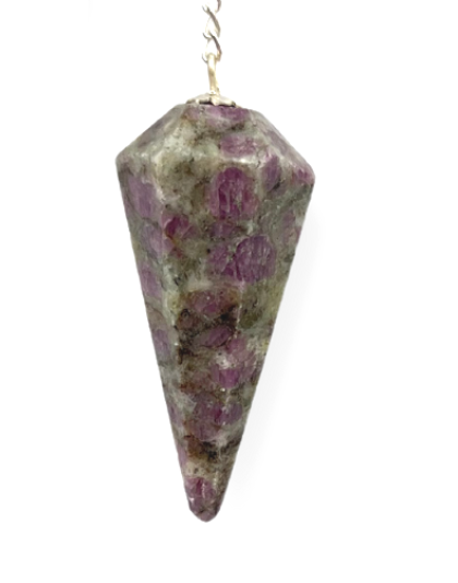 Ruby Feldspar Gemstone Pendulum