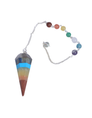 Seven Chakra Pendulum (Firoza) with Chakra Chain