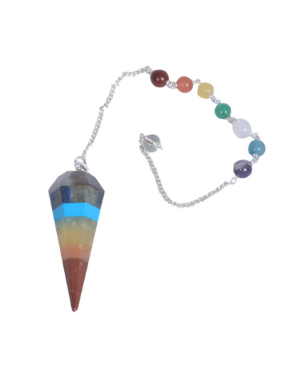 Seven Chakra Pendulum (Firoza) with Chakra Chain