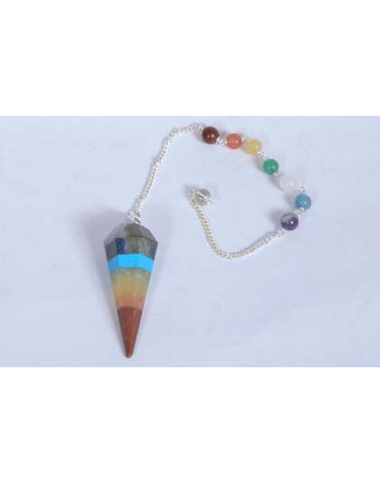 Seven Chakra Pendulum (Firoza) with Chakra Chain