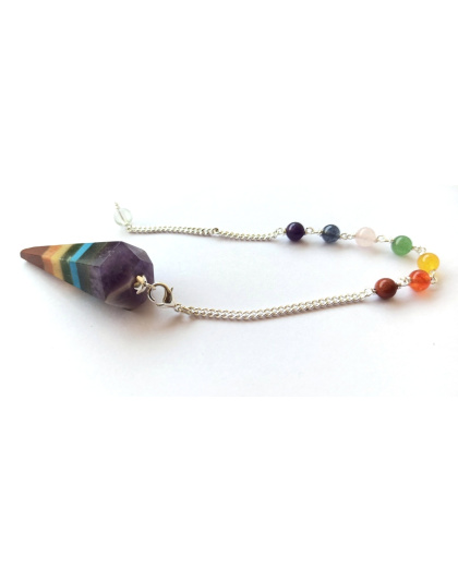 Seven Chakra Pendulum (Firoza) with Chakra Chain