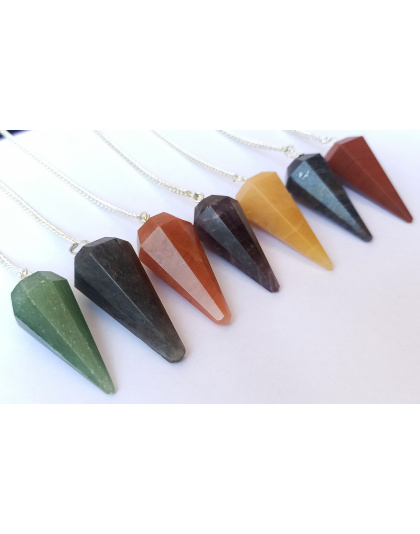 seven Chakra Set Gemstone Pendulum