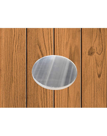 PLAIN-(B0D1N8X1RF) Round Selenite Coasters Plates